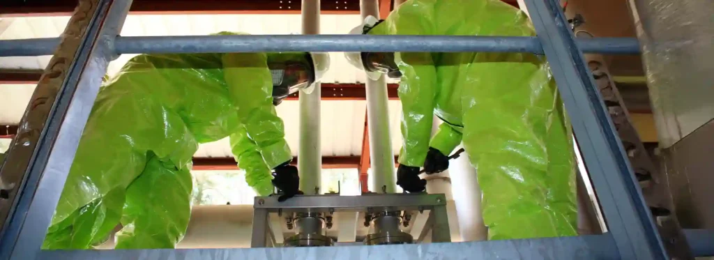 Xposure Guard CX protective outer wear by ETI on a job site